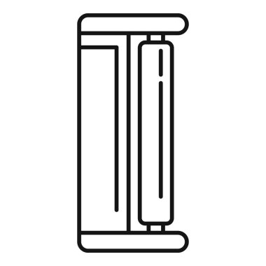 Bir lat çekiş makinesinin doğrusal simgesi, spor salonu ve fitness ile ilgili tasarımlar için mükemmel