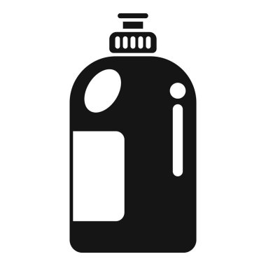 Temizlik deterjanı şişesinin siyah beyaz simgesi. Temizlik ürünlerini temsil etmek için mükemmel.