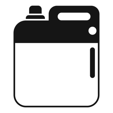 Siyah plastik bir bidonun sıvı taşımacılığını simgeleyen simgesi