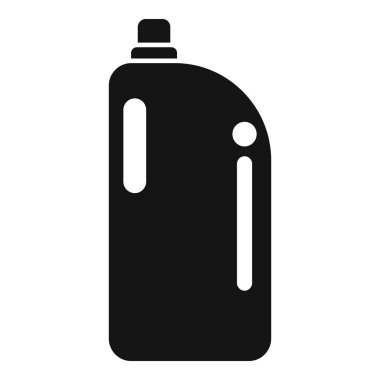 Deterjan şişesini tasvir eden basit bir ikon, temizlik, çamaşır ve ev işleri kavramlarını iletiyor.