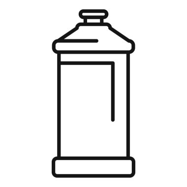 Uzun bir şişenin siyah-beyaz simgesi. Büyük ihtimalle temizlik malzemesi içeriyor.