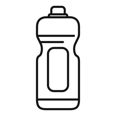 Temizlik ürünü şişesinin basit siyah çizgi simgesi, web siteleri ve uygulamalar için ideal