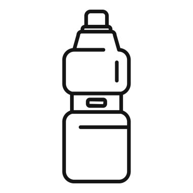 Yeniden kullanılabilir su şişesi simgesi, spor sırasında ya da spor salonunda su kaybını temsil etmek için mükemmel.