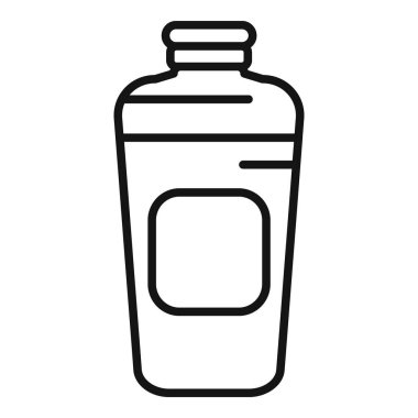 Boş etiketli yeniden kullanılabilir su şişesi, su ve sürdürülebilirliği destekliyor.