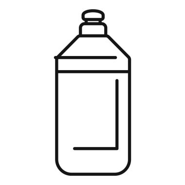 Deterjan şişesinin basit sanat simgesi, temizlik ürünlerini ve çamaşırları temsil etmek için mükemmel.