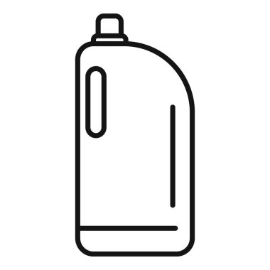 Plastik şişenin basit siyah çizgisi, genellikle çamaşır deterjanı ya da temizlik ürünleri için kullanılır.