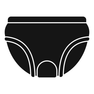 Beyaz arkaplanda izole edilmiş siyah iç çamaşırı simgesi