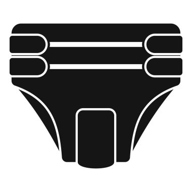 Klasik tek kullanımlık bebek bezinin siyah silueti, çocuk bakımındaki pratik ve rolünü vurguluyor.