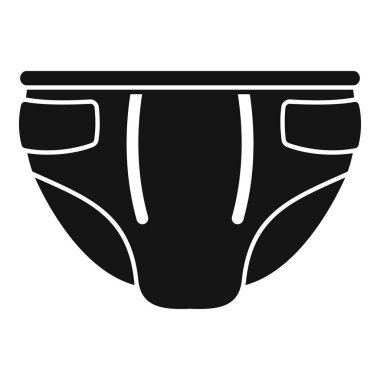 Bebek bezini temsil eden basit bir simge, küçük boyutlarda yüksek etki yaratmak için tasarlanmış.