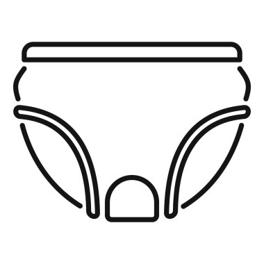 Bebek bezi, çocuk bakımı, ebeveynlik ve bebek ürünlerini temsil eden siyah beyaz simge.