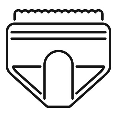 Yetişkin bezi çizgisi simgesi. İdrarını tutamayan kişilere ihtiyatlı ve güvenilir koruma sağlıyor.