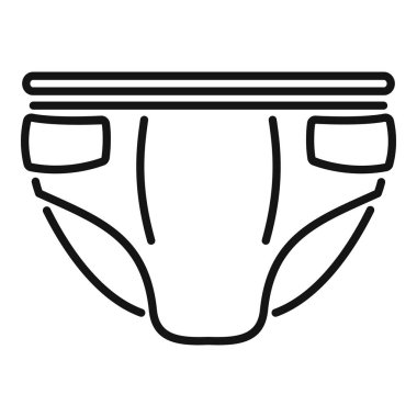 Yetişkin bezinin basit siyah beyaz çizimi, idrar tutamama veya yaşlı bakımı kavramlarını temsil etmeye uygundur.