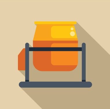 Beton karıştırıcı uzun gölgeli inşaat projesi için çimento hazırlıyor