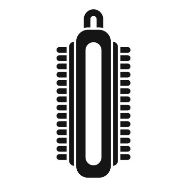 Beyaz arkaplanda basit bir tarama simgesi temizleniyor