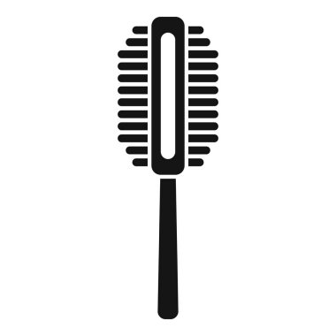 Derin temizlik simgesi için uzun saplı tuvalet fırçası