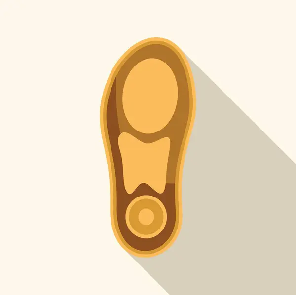 stock vector Orthopedic insole providing arch support for flat foot, helping to alleviate pain and improve posture