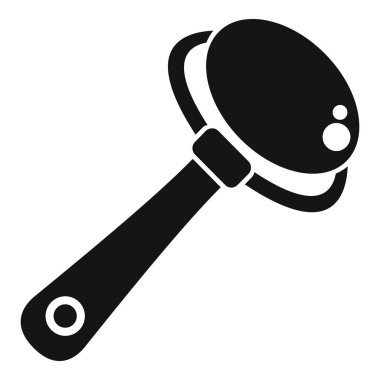 Bebek çıngırağının basit bir simgesi, bebekler için klasik bir oyuncak, erken çocukluk gelişimini ve ebeveynliği temsil ediyor.