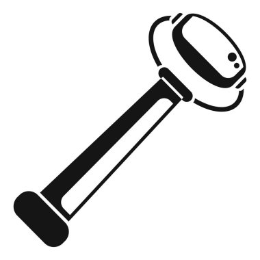 Hazine arayan bir metal detektörünün siyah silueti.