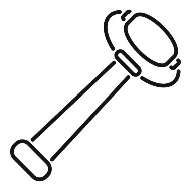 Büyük çırpıcı ve düğmeli basit bir daldırma karıştırıcı çizimi