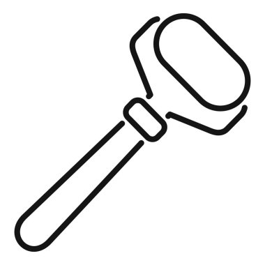 Vücut kıllarını kesmek için tıraş bıçağının basit çizimi.