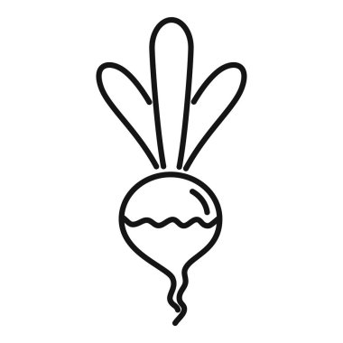 Bir pancar kökünün basit bahçe işleme simgesi, web siteleri ya da uygulamalar için mükemmel