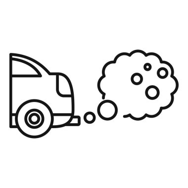 Egzoz borusundan duman çıkaran basit bir arabanın çizimi, çevre sorunlarıyla ilgili projeler için mükemmel.