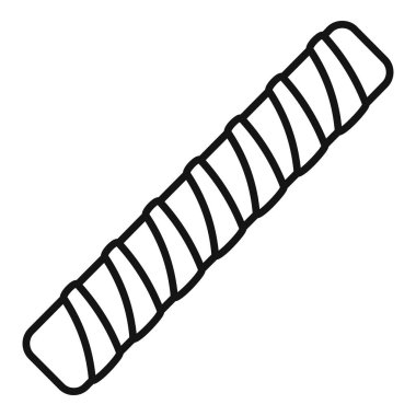 Gofret çubuğu ana hatlı yiyecek ikonu tatlı bir atıştırmalık gösteriyor