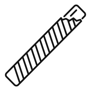 Çikolatalı gofret rulosunun ambalajı açık çizgi resim simgesi