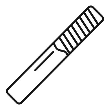 Kriket yarasa simgesi ana hatları, web tasarımı ve mobil uygulama geliştirme için spor ekipmanı kavramı