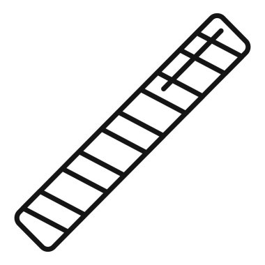 Bir tırnak dosyasının basit satır simgesi, çivileri şekillendirmek ve düzleştirmek için kullanılan bir araçtır