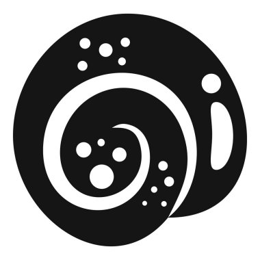 Siyah ve beyaz salyangoz kabuğu spiral şekli gösteriyor.