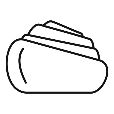 Suyun üstünde giden bir yolcu gemisinin basit çizimi, seyahat ve turizm endüstrisi için mükemmel.