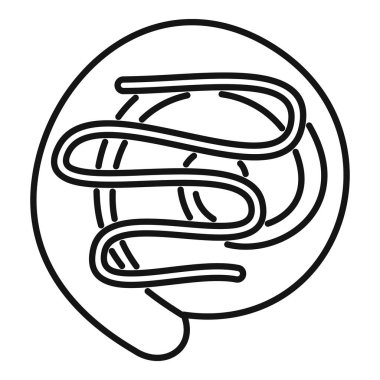 Bir tabak makarnanın basit çizimi, İtalyan yemeklerini temsil etmek için mükemmel.