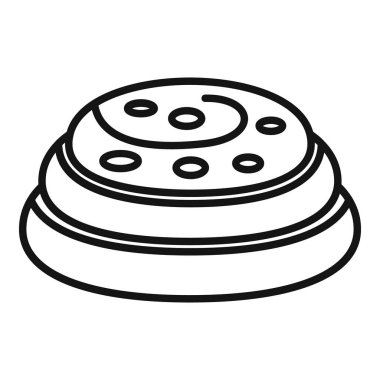 Yuvarlak çikolatalı şekerler üç katmanlı, cezbedici tatlı bir ikram.