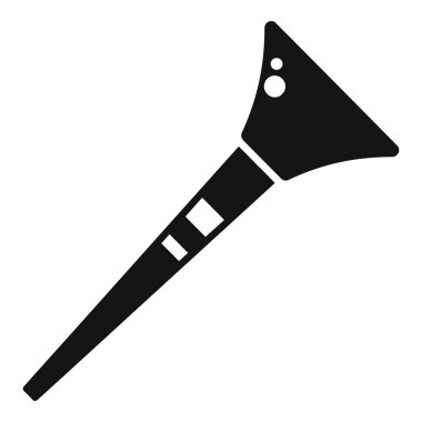 Siyah siluet bir vuvuzela borazan sesi simgesi