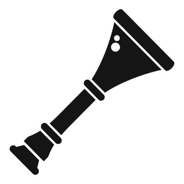 Trompetin siyah silueti genellikle önemli duyurular yapmak için kullanılır.