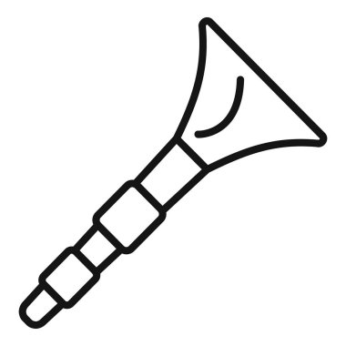 Av kornası çalmak için müzik aleti