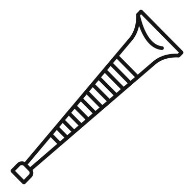 Bir vuvuzela trompetinin ana simgesi bir spor maçında yüksek sesle ses çıkarıyor