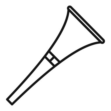 Vuvuzela boynuzunun bir spor etkinliği için öttüğü bir çizginin sanat simgesi