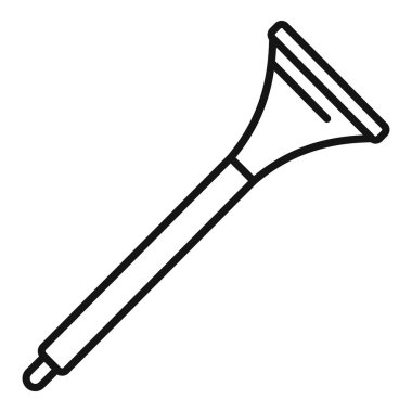 Baskı ve web tasarım projelerinde kullanılacak bir golf kulübünün basit çizgi simgesi