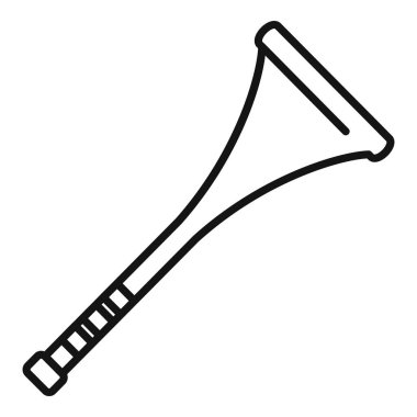 Kriket sopası ana hatları bir kriket oyuncusu tarafından spor yaparken kullanılan ekipmanı temsil ediyor.