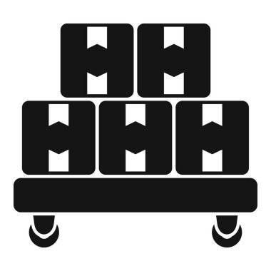 Bir depo vagonunun silueti karton kutuları nakliyeye hazır tutuyor.