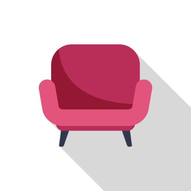 Uzun gölgeli, rahat pembe kanepe oturma odasında duruyor.