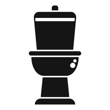 Banyo armatürünü temsil eden basit bir tuvalet simgesi.