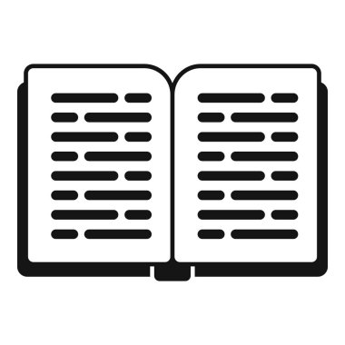 Bilgi ve öğrenmeyi temsil eden metin satırları olan açık bir kitap, eğitim veya edebiyat kavramları için ideal