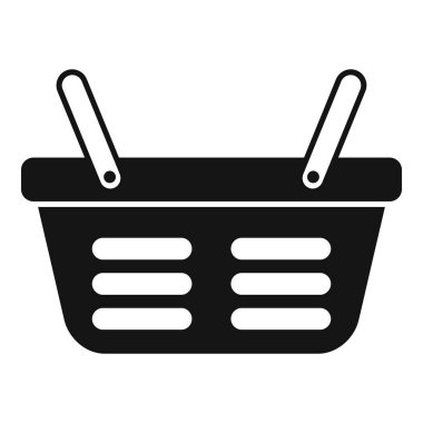 Çevrimiçi ve geleneksel ticareti temsil eden basit bir alışveriş sepeti simgesi