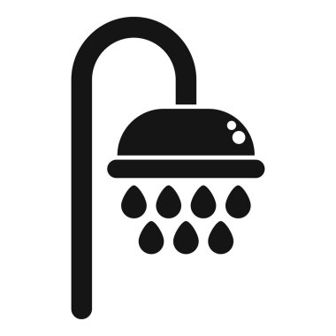 Duş başlığını temsil eden basit bir ikon. Banyo temizliği rutinlerini tasvir etmek için mükemmel.