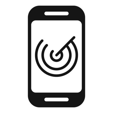 Akıllı telefon sinyali algılayan bir radar gösteriyor.