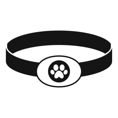 Pençe sembollü akıllı GPS evcil hayvan tasmasının siyah simgesi