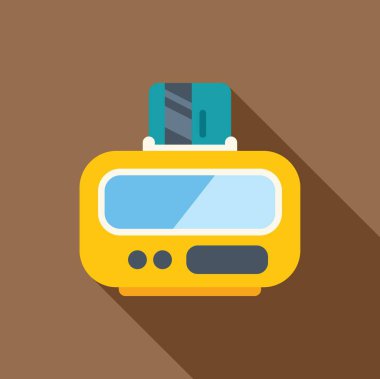 Elektronik satış noktası. Kredi kartı ödemesi yapılıyor.